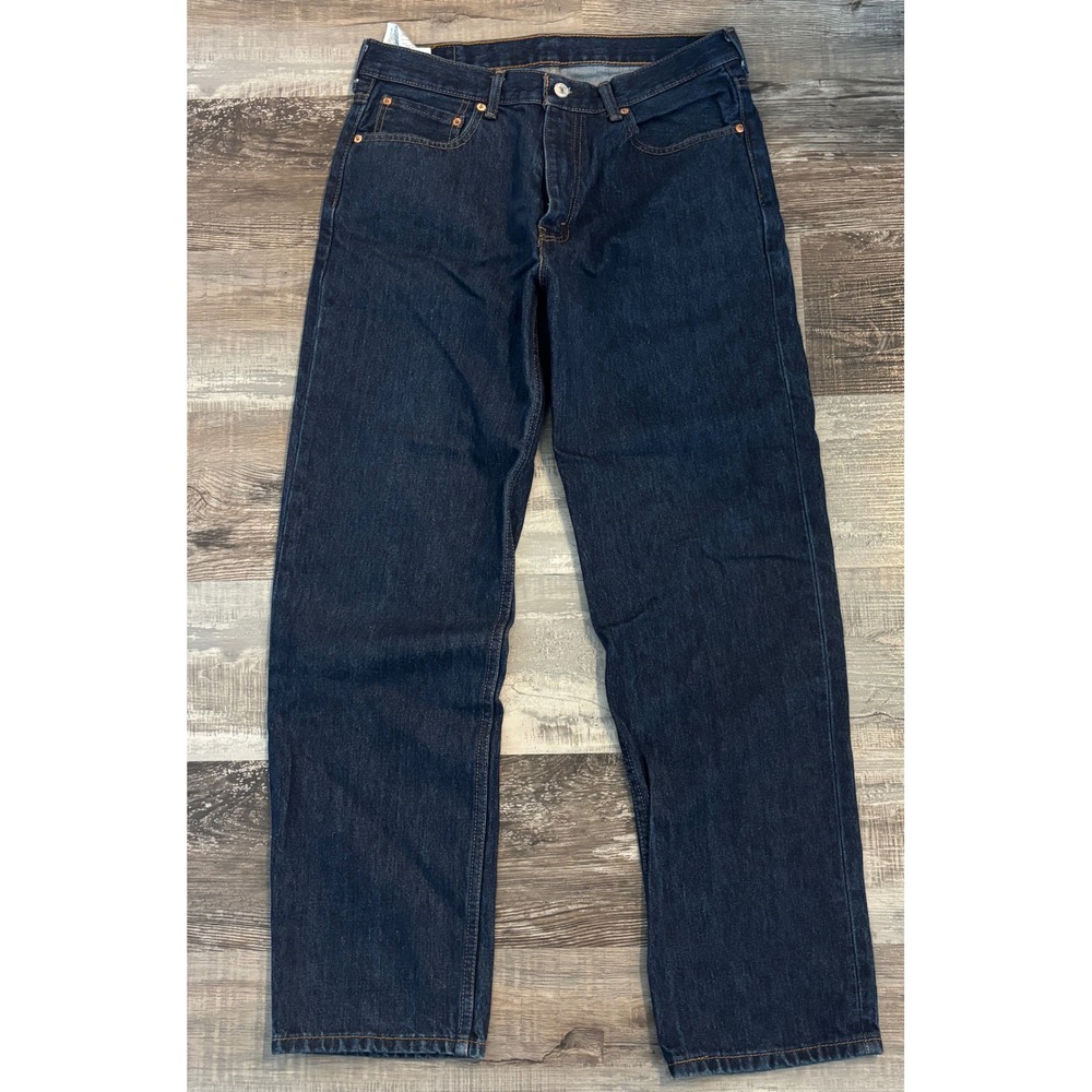 Levis 550 Relaxed Fit Jeans Mens 33x32 Dark Wash Indigo Denim Tapered Leg